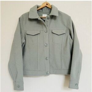 Anthropologie‎ Joie flannel green jacket Size S NWOT